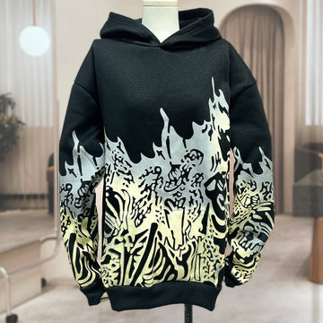 Znbbw Men Hip Hop Goth Skull Print Long Sleeve Oversized Hoodies Women Streetwear Vintage Y2K Harajuku Autumn Couple Hooded Sweatshirt